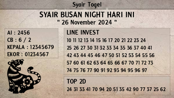 Prediksi Busan Night