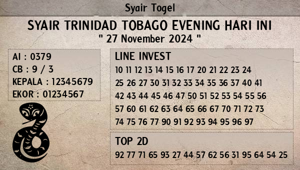 Prediksi Trinidad Tobago Evening