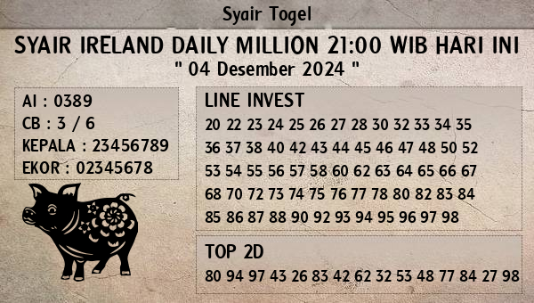 Prediksi Ireland Daily Million 21:00 WIB