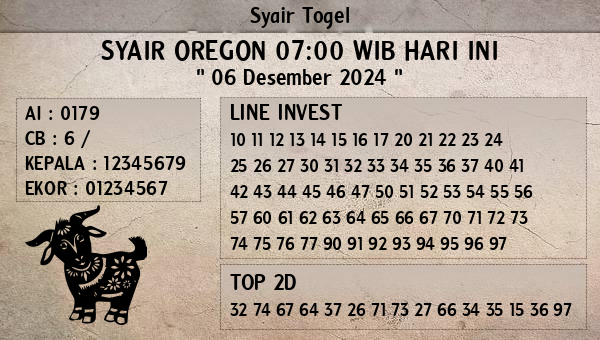 Prediksi Oregon 07:00 WIB