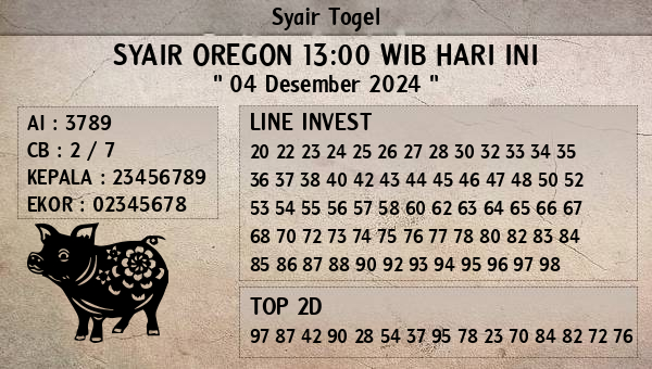 Prediksi Oregon 13:00 WIB