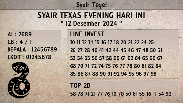 Prediksi Texas Evening