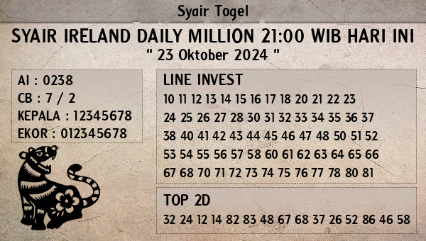 Prediksi Ireland Daily Million 21:00 WIB