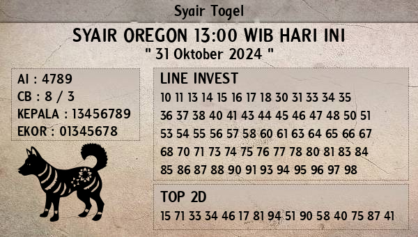 Prediksi Oregon 13:00 WIB