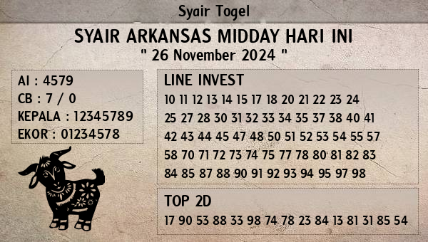 Prediksi Arkansas Midday