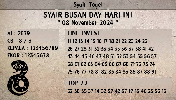 Prediksi Busan Day