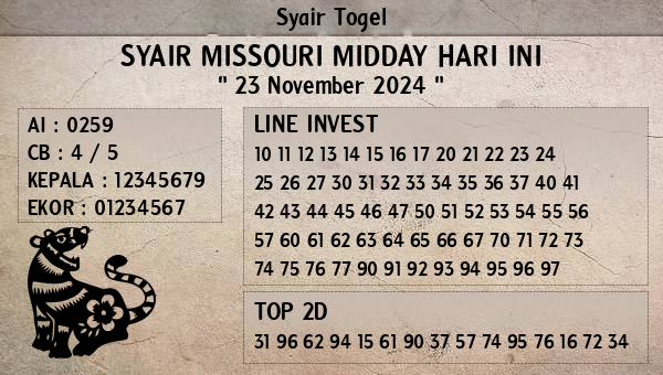 Prediksi Missouri Midday