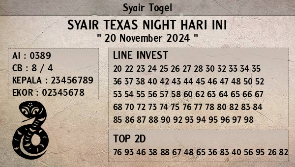 Prediksi Texas Night