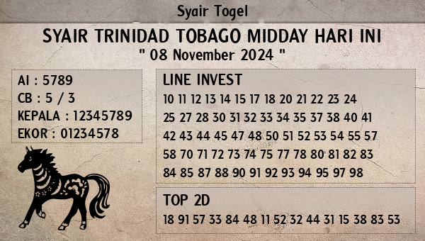 Prediksi Trinidad Tobago Midday